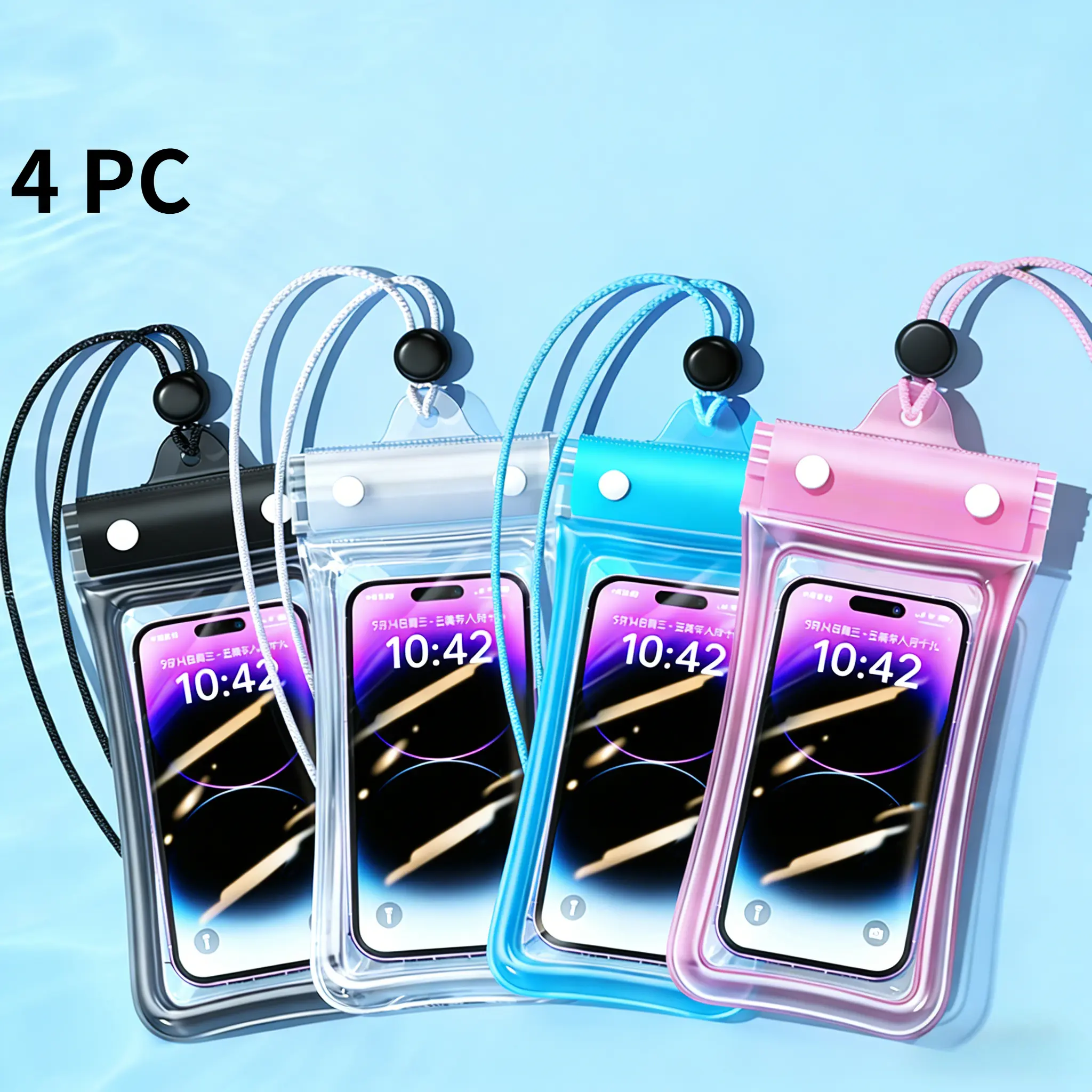 Waterproof Smartphone Protector & Cellphone Casing - Handheld Water Sports Accessory, Touchscreen Compatible, HD Photo-Ready, Airbag Floating Design for Diving, Swimming