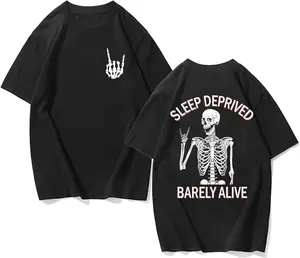 Sleep Deprived Skeleton Hoodie: Barely Alive Unisex Sweater