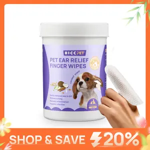 【SpringGlowUp】HICC PET Ear Finger Wipes Gentle Daily Cleaner with Coconut Oil Natural Wipes  – Anti-Itch & Odor Control – Safe for Puppies, Dogs & Cats – 50ct 100 & 200 Pad#petlife Poodle