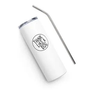 THiNK LiKE A DOG® Tumbler — White with Black Logo