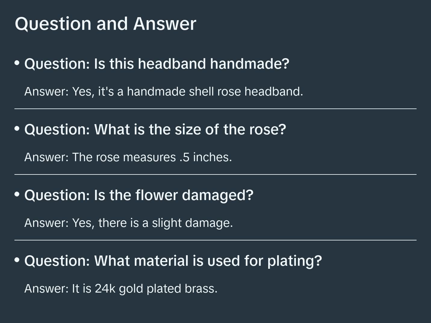 Shell Rose Headband & Ring “sample”