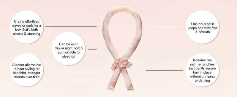 Kitsch Satin Heatless Curling Set - Heatless Hair Curler To Sleep In, Heat Free Curls Overnight, Frizz-Free, Soft Curls - For All Hair Types - Sunset Kitsch Satin Heatless Curling Set - Heatless Hair Curler To Sleep In, Heat Free Curls Overnight, Frizz-Free, Soft Curls - For All Hair Types - Sunset