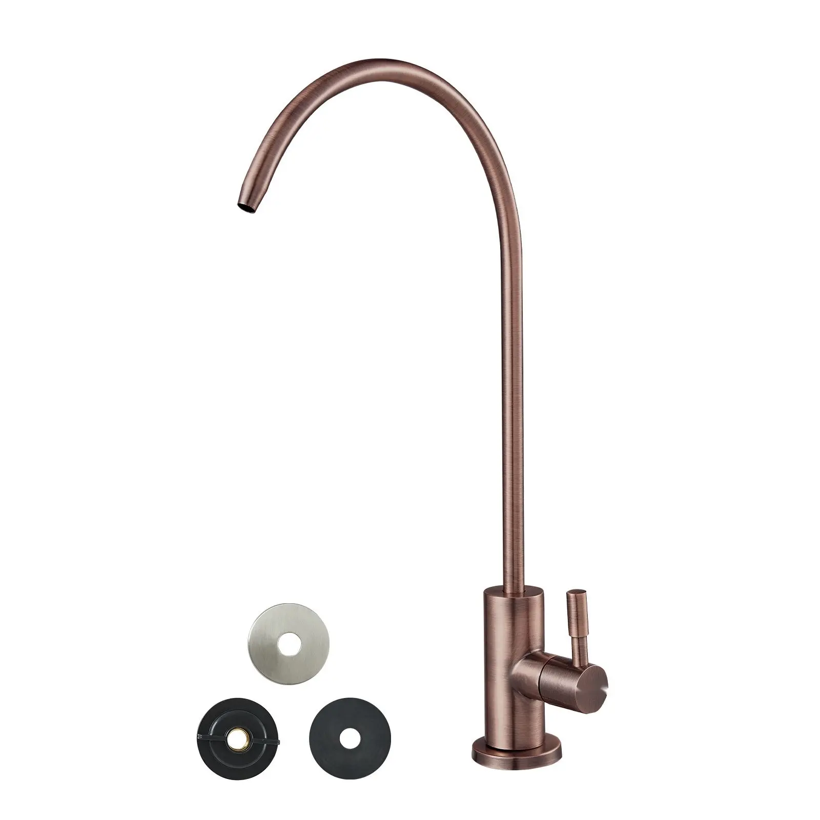 RO Water Faucet for Kitchen Sink, Lead-Free Stainless Steel Drinking Water Faucet with Solid Brass Valve, Anti-Rust Durable Faucet for Kitchen Bar Counter Cafe, Antique Bronze Finish, Easy Install and High Flow Performance
