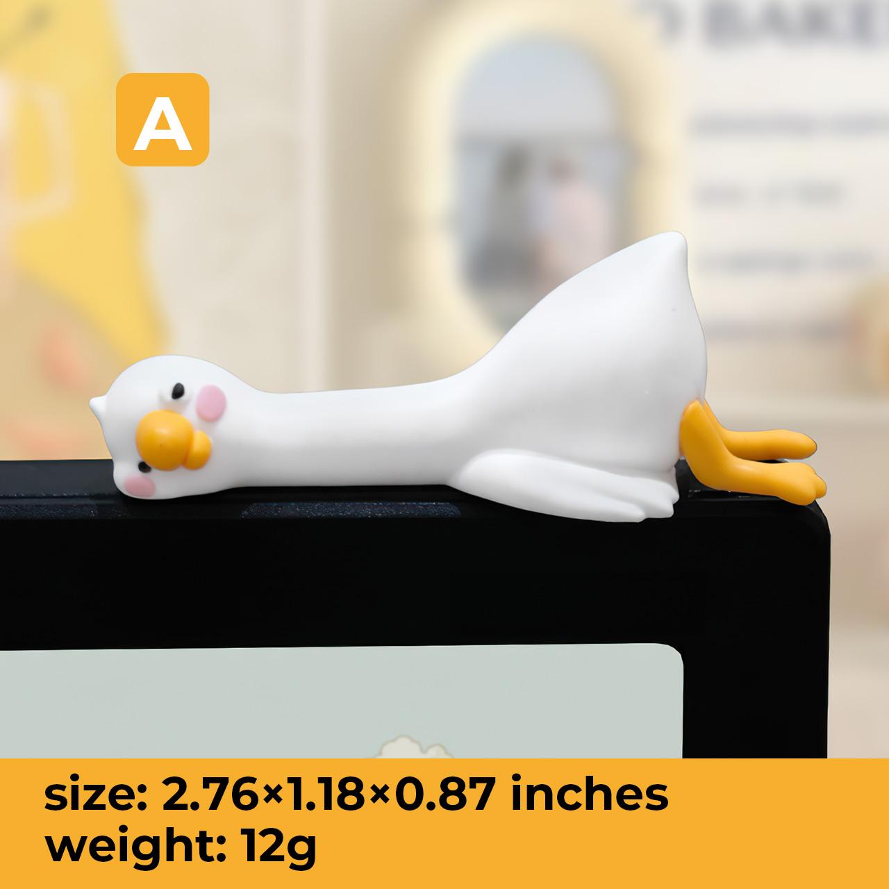 MUNBYN So Tired Lazy Duck Mini Desk Accessories 2026 New Desk Ornaments Work Partner 3pcs/set Perfect Desktop Decorations for Computer Screens, Office, and Home Decor Black Friday Christmas Gifts