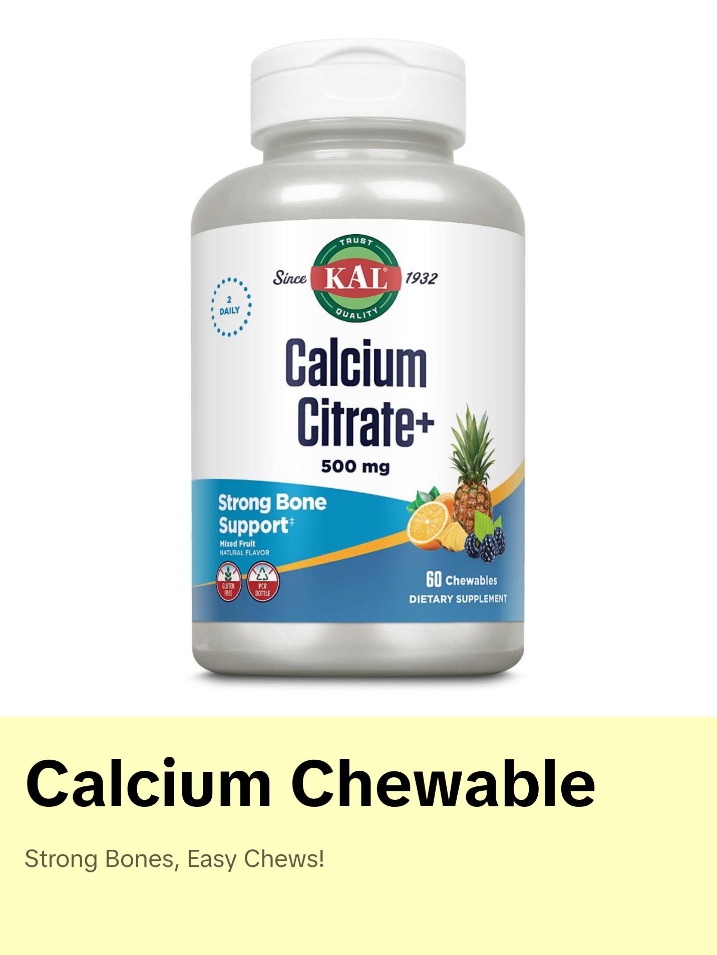 Calcium Citrate+ Chewables 500 mg