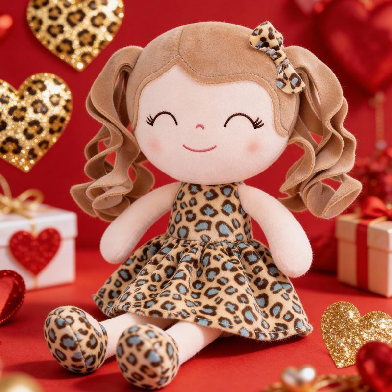 Gloveleya Valentine gift Doll Plush Baby Dolls Baby Girl Gift Soft Pink Cuddle Doll Cute Heart Dress Princess Toy Romantic Valentine’s Day Gift Idea for Kids 0–6 Years Sweet Love Present for Daughters Toddlers Birthday Holiday Surprise Room Decor