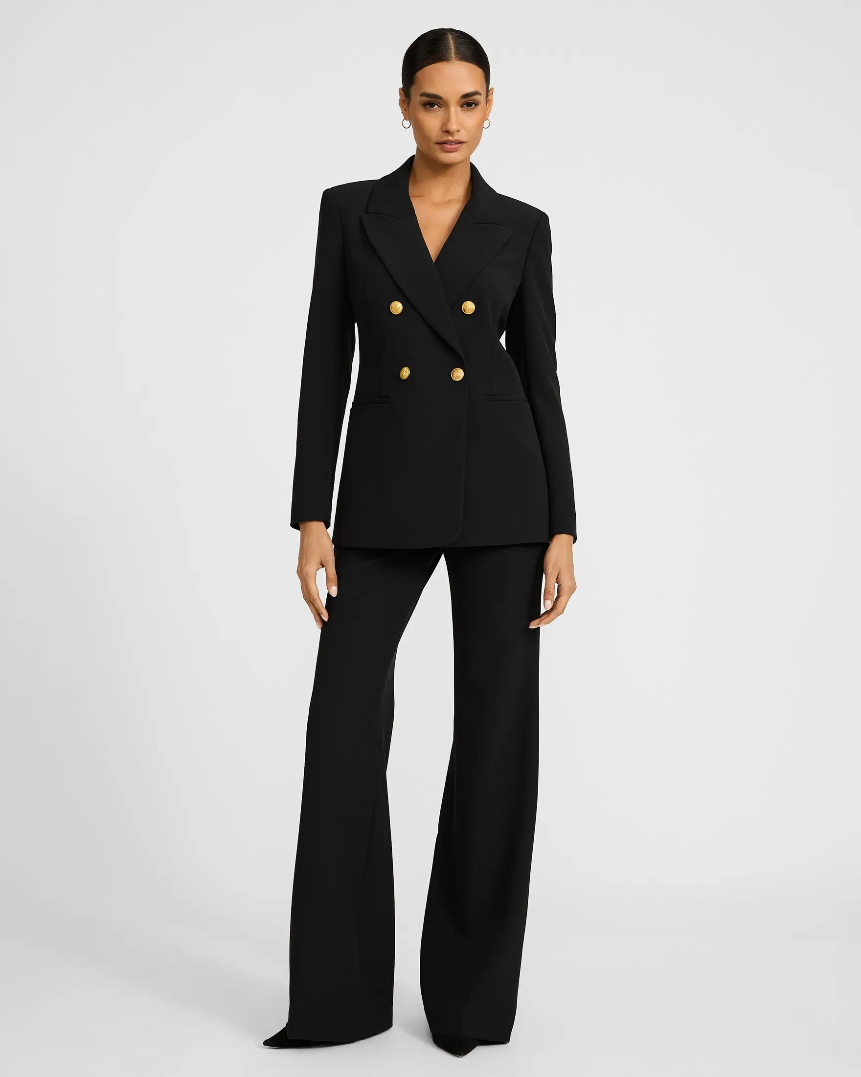 Express Editor Studio Stretch Twill High Waisted Flare Trouser, Pants, Slim