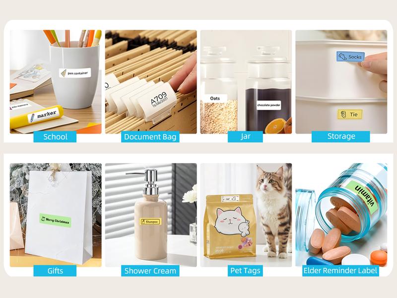 INKBIRD N12 Portable Label Maker Machine, Bluetooth Sticker Printer, Thermal Printing, Various Print Templates, Use with Smartphones and Tablets, Ideal for Home, School, Office