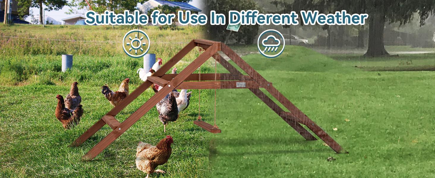 [5-year warranty] PETSFIT Chicken Roosting Bars for Hens with 2 Swings,Chickens Perch for Pet's Healthy and Play,Chicken Coop Accessories for 6-8 Chickens,Easy to Assemble and Clean