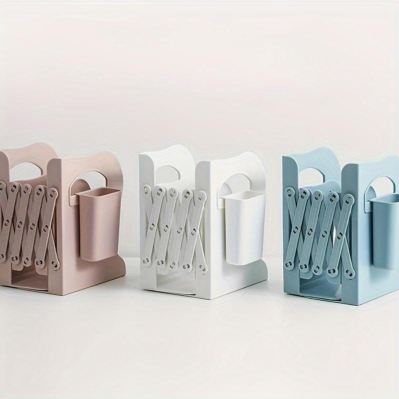 Retractable Bookshelf - Space Saving Heavy Duty Compact Folding Design for Home Offices University Dormitories Desktops Lightweight Sturdy Book Organizer Reading Corner Simple Decoration Foldable Multifunctional Shelf 13.5cm x 45cm x 17.5cm