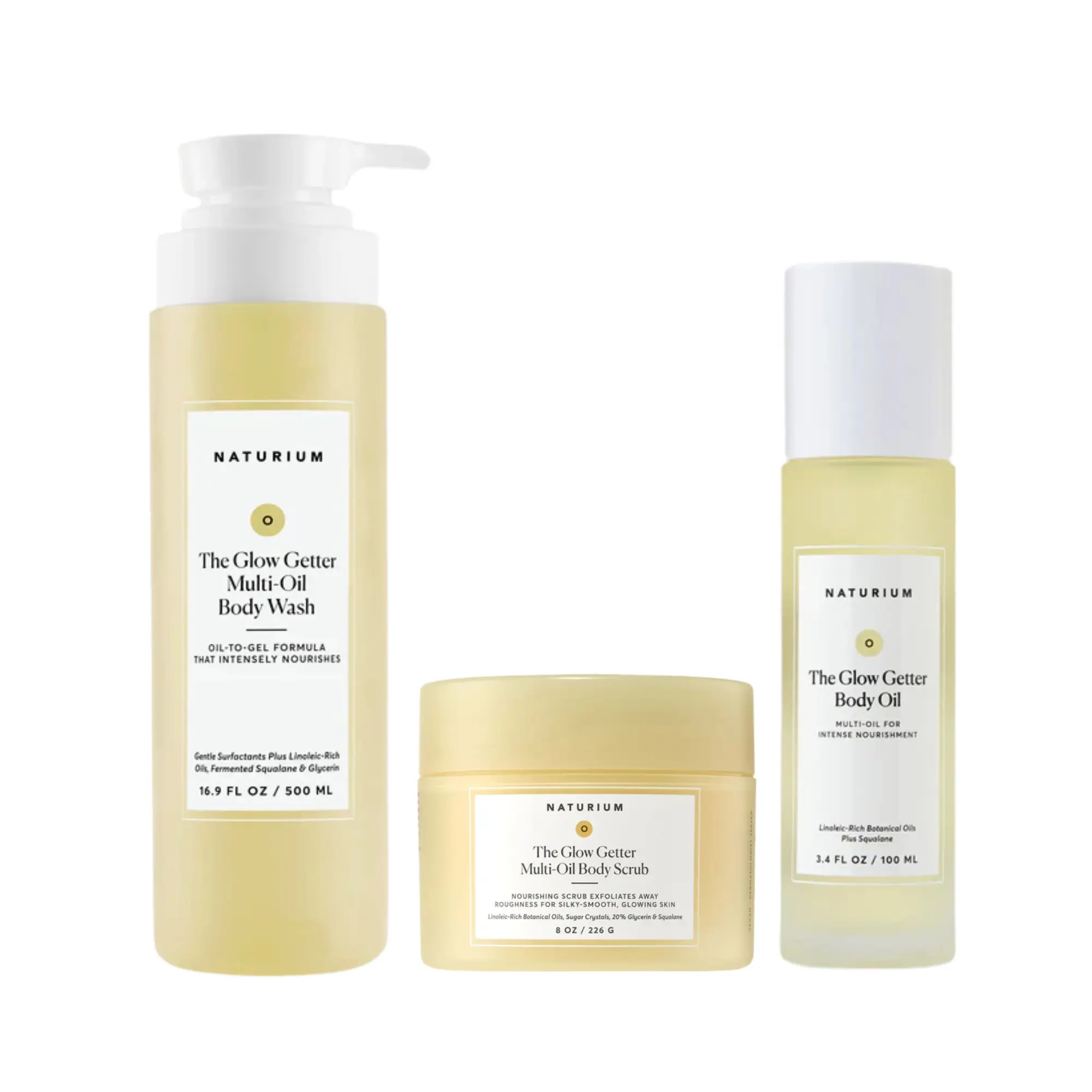 Body Wash, Body Scrub, Body Oil