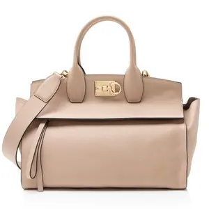 Pre-owned SALVATORE FERRAGAMO Leather Shoulder Bags Ferragamo Studio Large Satchel