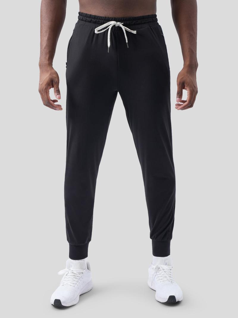 Fioboc Velou Zipper Pocket Jogger, Fleece Sweatpants with Elastic Waist, Moisture-Wicking, Breathable Athletic Tapered Pants for Workout & Running Fitness