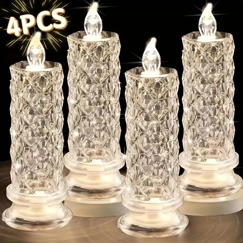 LED crystal candle light gift set