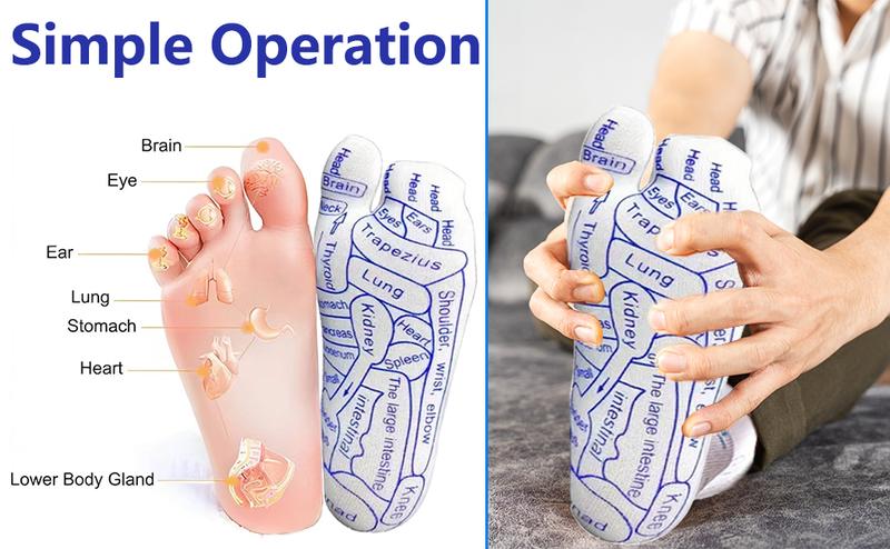 Reflexology Socks with Tools and Gloves Set,Unisex Pressure Point Socks with Reflexology Tools,Acupuncture Socks Kit for Foot Massage,Foot Massage Sock Guide