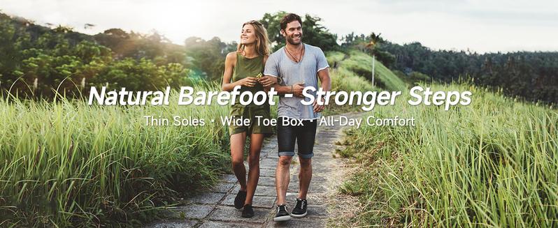 HOBIBEAR Wide-Fit Shoes Spring and Autumn Men's Slip-On Barefoot Shoes Low-Top Casual Shoes Wear-Resistant Non-Slip Wide-Last Walking Shoes Sports Shoes