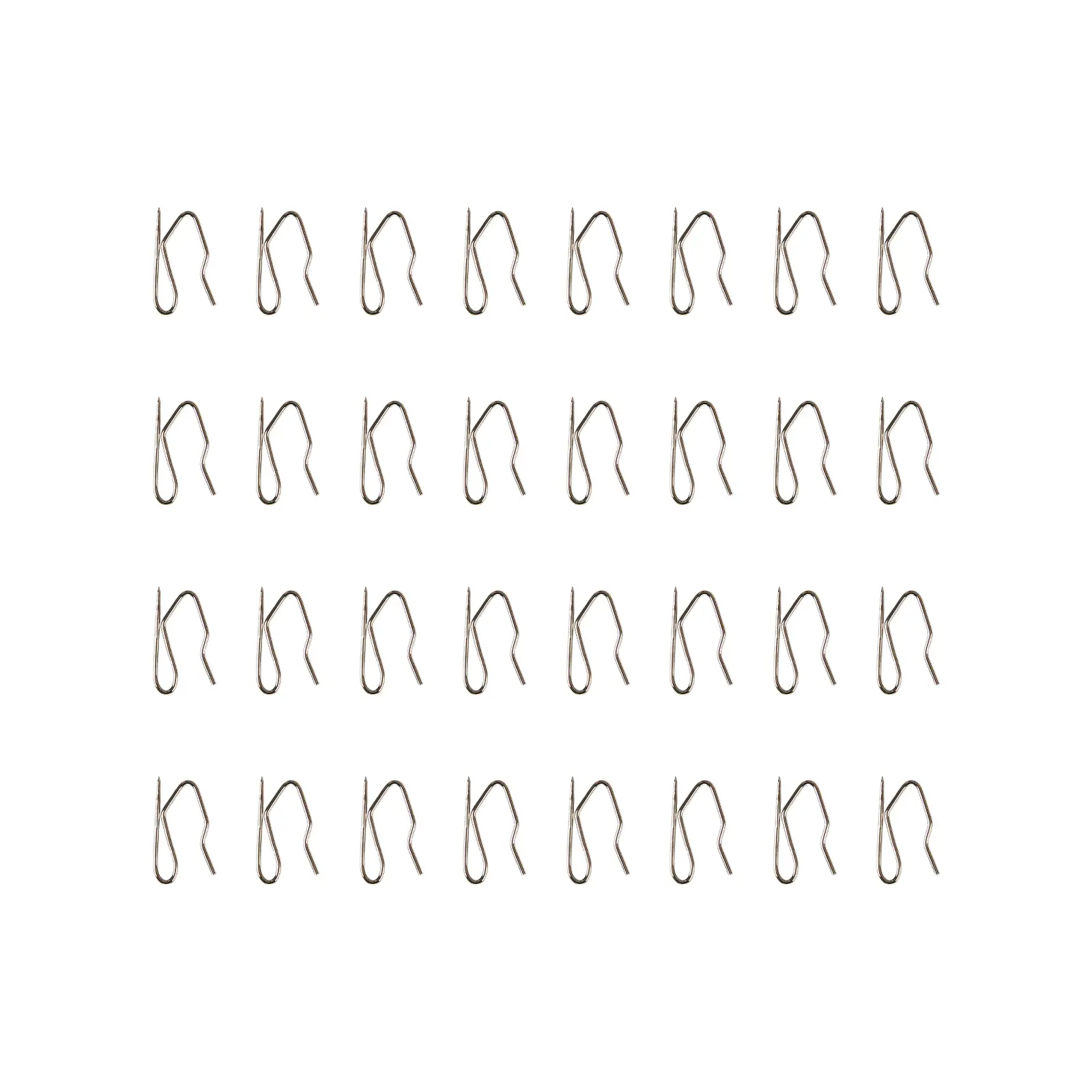 TWOPAGES Curtain S-Shaped Metal Pin Hangers, Drape Hanging Accessories (Pack of 32)