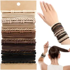 20pcs Boho Hair Ties Set – Cute Elastic Hair Bands for Thick & Thin Hair – No Damage Hair Accessories