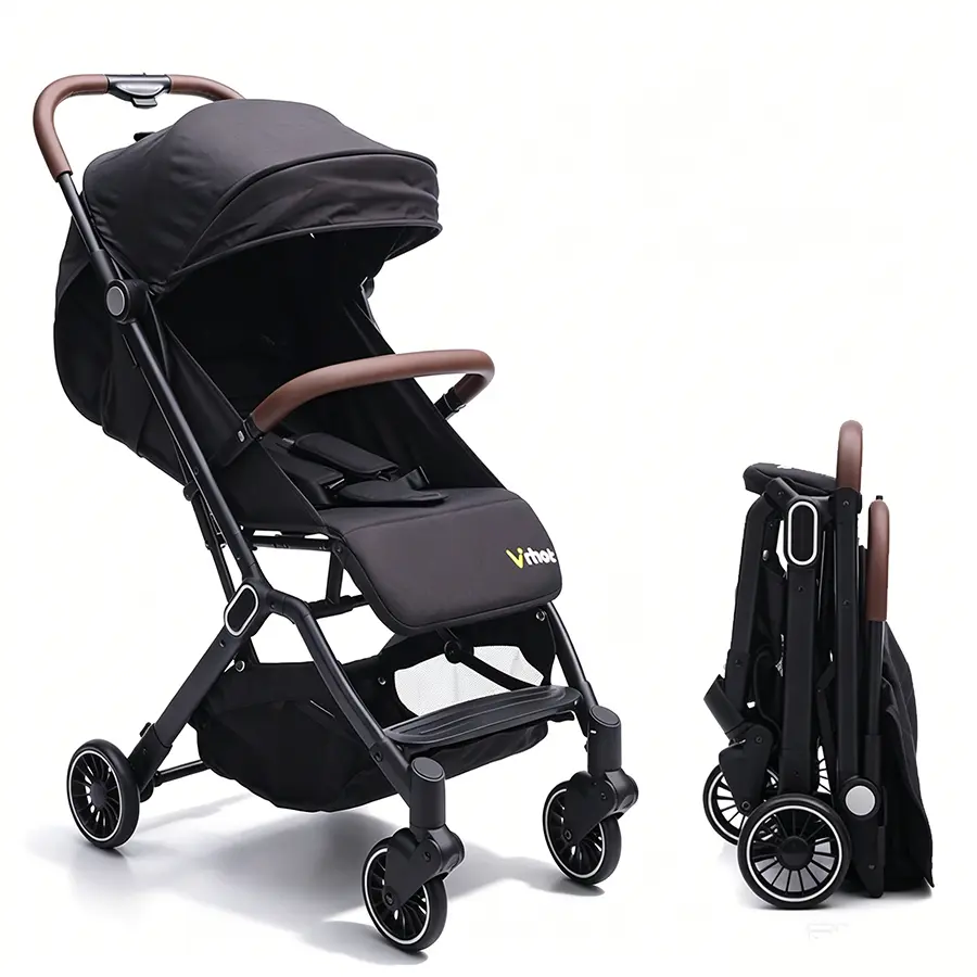 Foldable Stroller, Folds Easily, Lightweight And Portable, Perfect For Babies And Children, A Must-have For Travel, Wide Seat, Reclines To A Lying Position, Adjustable Backrest, Great Gift For Kids
