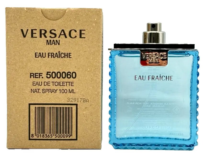 Versace Man Eau Fraiche (Tester) 3.4oz EDT for Men- Woody Aquatic Fragrance