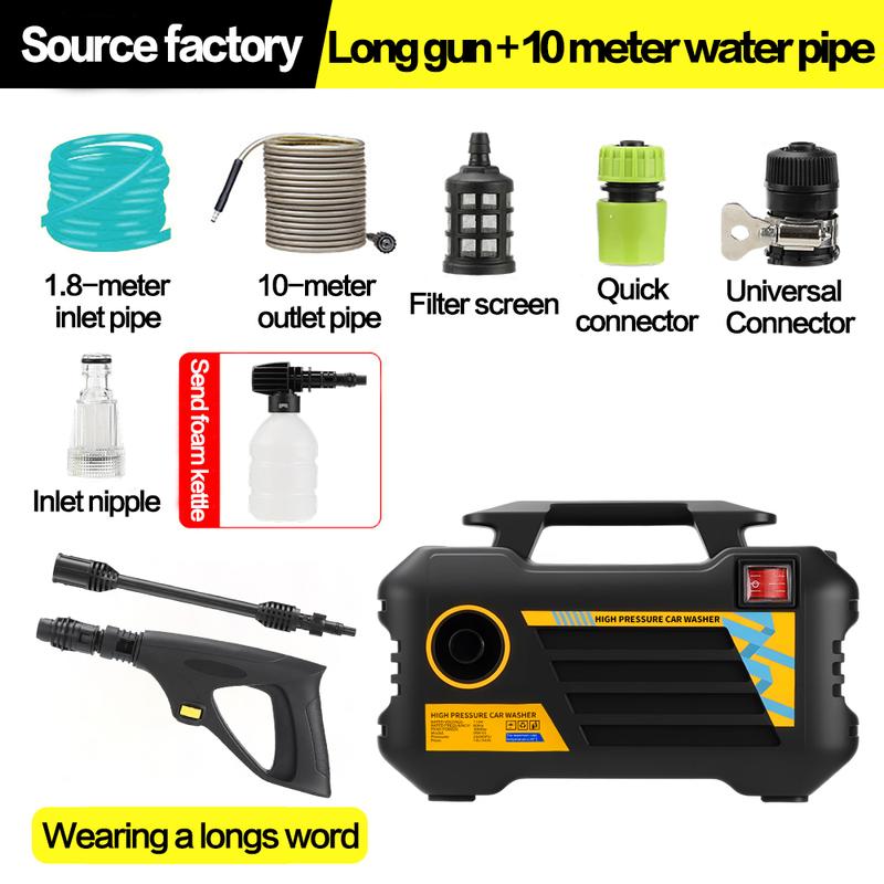 Joysync Electric Pressure Washer 2600 Max PSI 4.8 GPM Electric Powered Washers, Built-in Carry Handle, Detachable Foam Cannon, Pro-Style Wand,Nozzle Set, for Cars/Fences/Driveways/Home/Patios