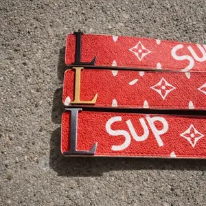 Y2K Red Star Belt – Adjustable Fashion Belt (Waist 28–36) with Black, Gold, or Silver Buckle