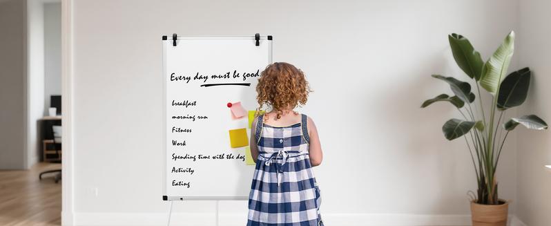 Magnetic Whiteboard with Stand, Dry Erase Board for Home Office School, Reinforced Aluminum Frame