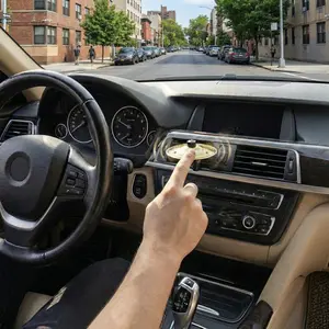 Car Vent Cymbal Toy – Mini Drum Percussion Stress Relief Toy, Tap Along to the Beat & Kill Boring Drive Time