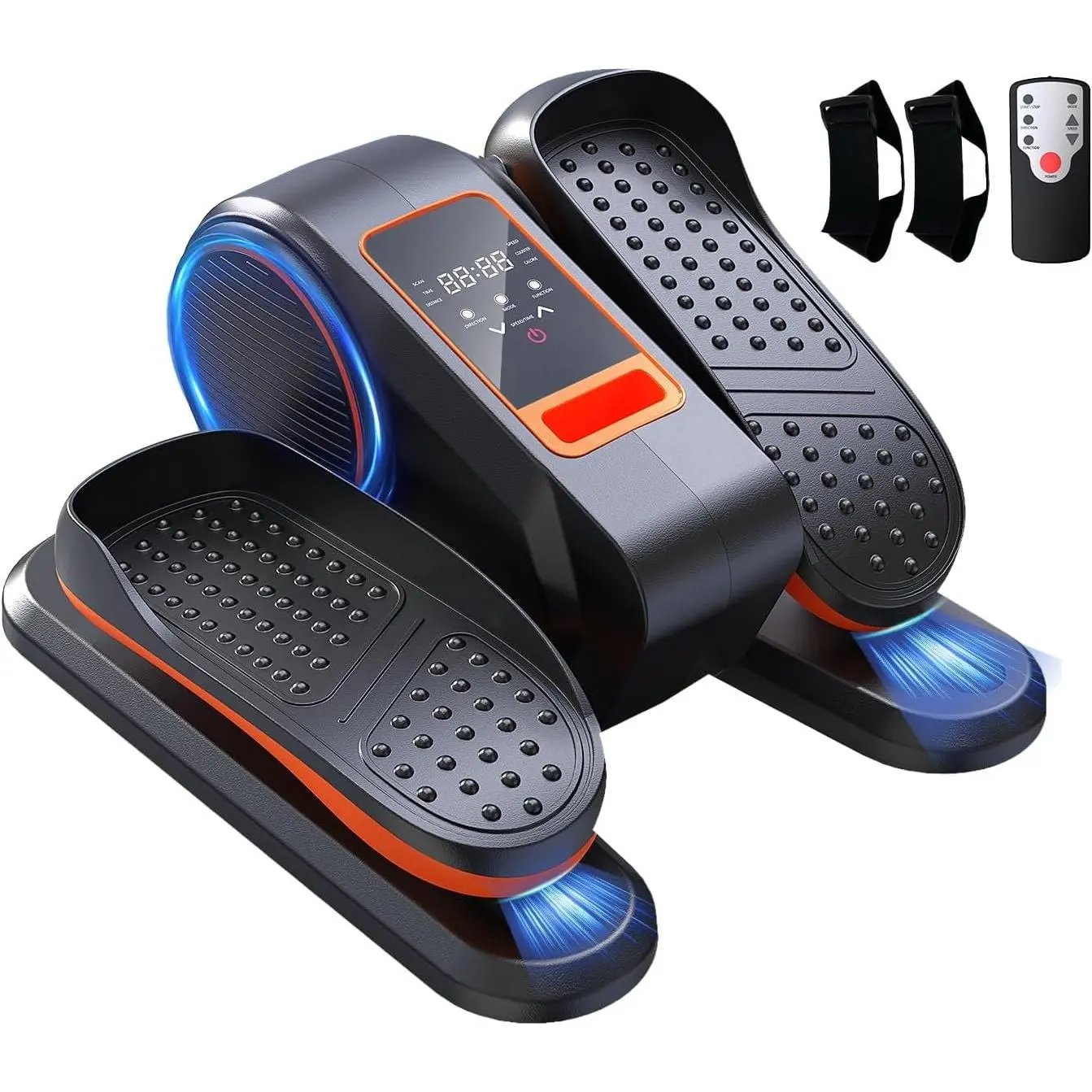 Under Desk Machine, Electric Elliptical  Exerciser for Senior, 13 Adjustable Speeds Quiet and Portable Seated Pedal Exerciser for  with Remote Control