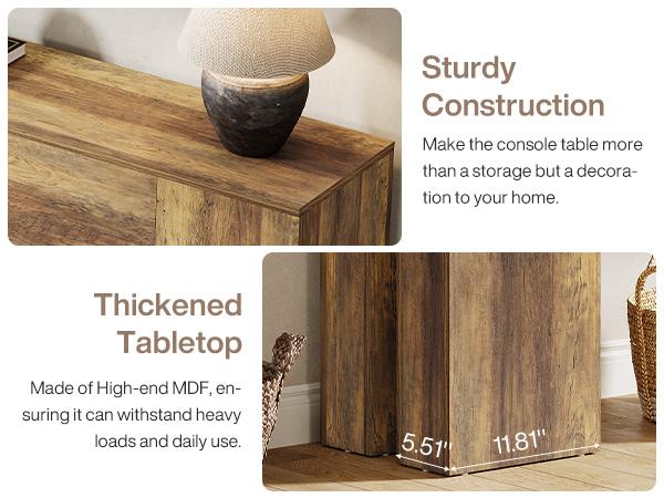 Tribesigns 71-Inch Long Console Table for Entryway, Farmhouse Sofa Console Behind Couch, Entry Table for Hallway, Foyer, Living Room, Rustic Brown Tribesigns 71-Inch Long Console Table for Entryway, Farmhouse Sofa Console Behind Couch, Entry Table for Hallway, Foyer, Living Room, Rustic Brown