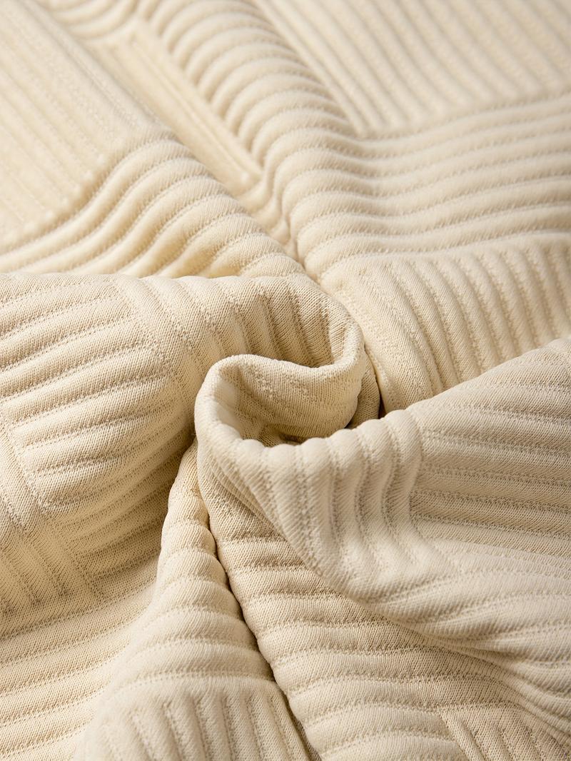 Men's casual fashion suit knitted jacquard sweatshirt and pants two-piece set