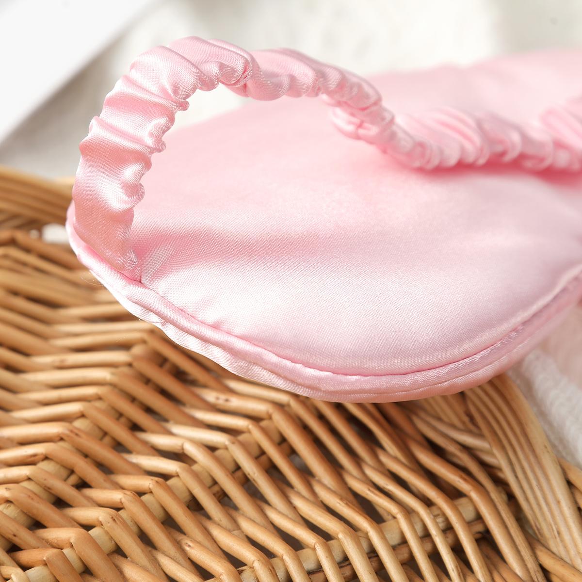 Double Layer Satin Bonnet and Eye Mask 2-piece set for Women Silk-Like Bonnets for Sleeping   cap Curly Nightcap with Elastic Tie Band Gifts for Women Hair Wraps