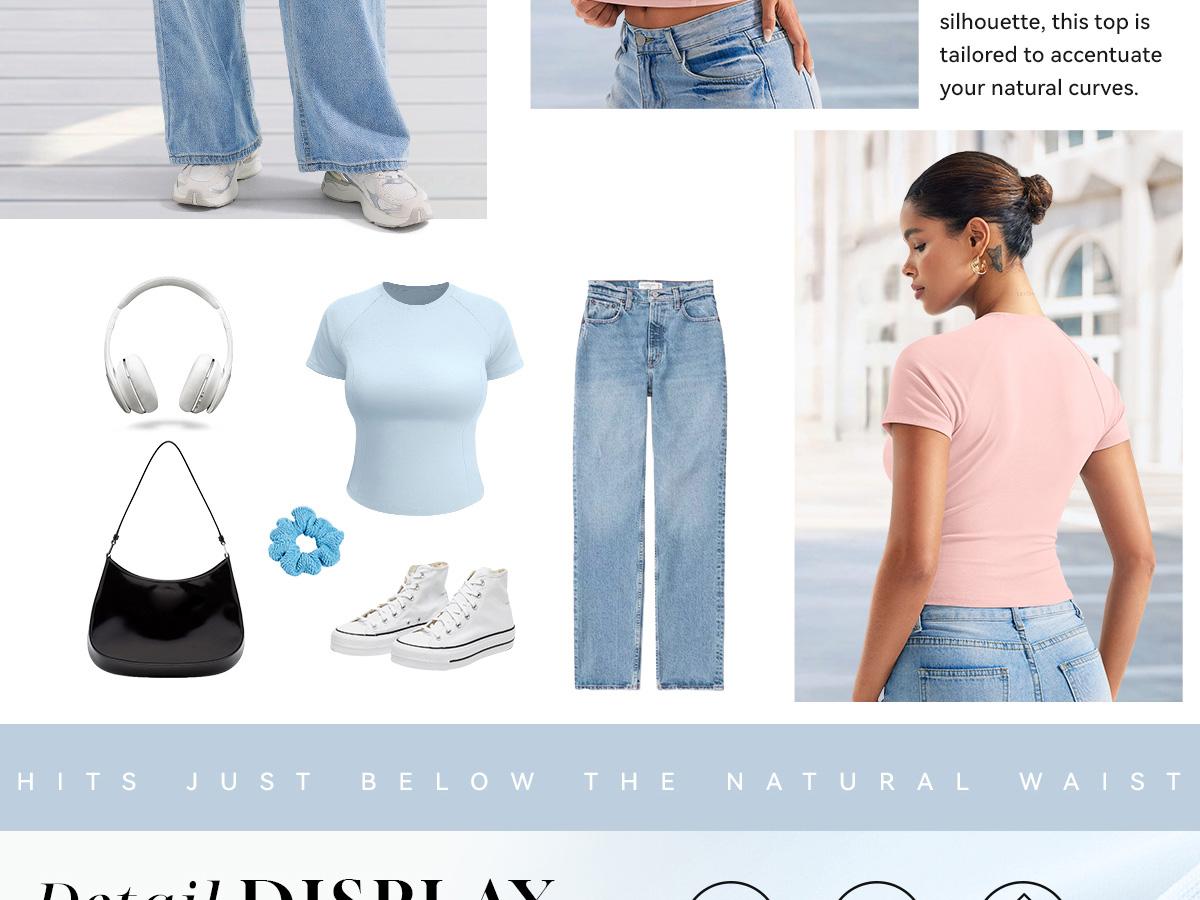 YEOREO Women's Baby T-Shirt- Slim Fit Crew Neck Short Sleeve Quick-Dry Breathable Casual & Workout Top for Summer Fitted Style Essential Womenswear Cotton Fabric Tshirt