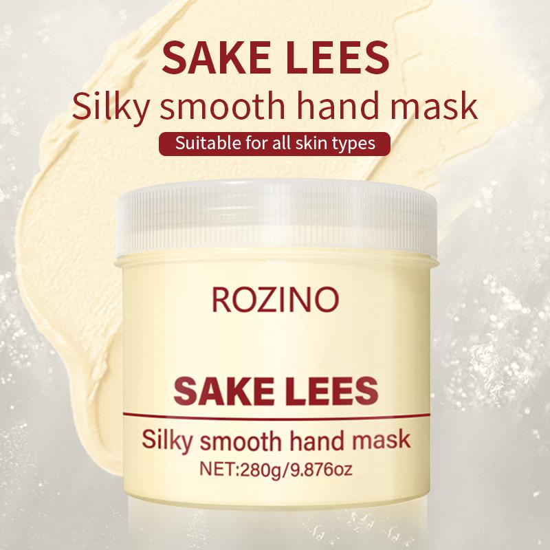 ROZINO Sake Lees Hand Mask - Silky Smooth Formula for Hand Skin Care & Moisturization - 280g Net Weight