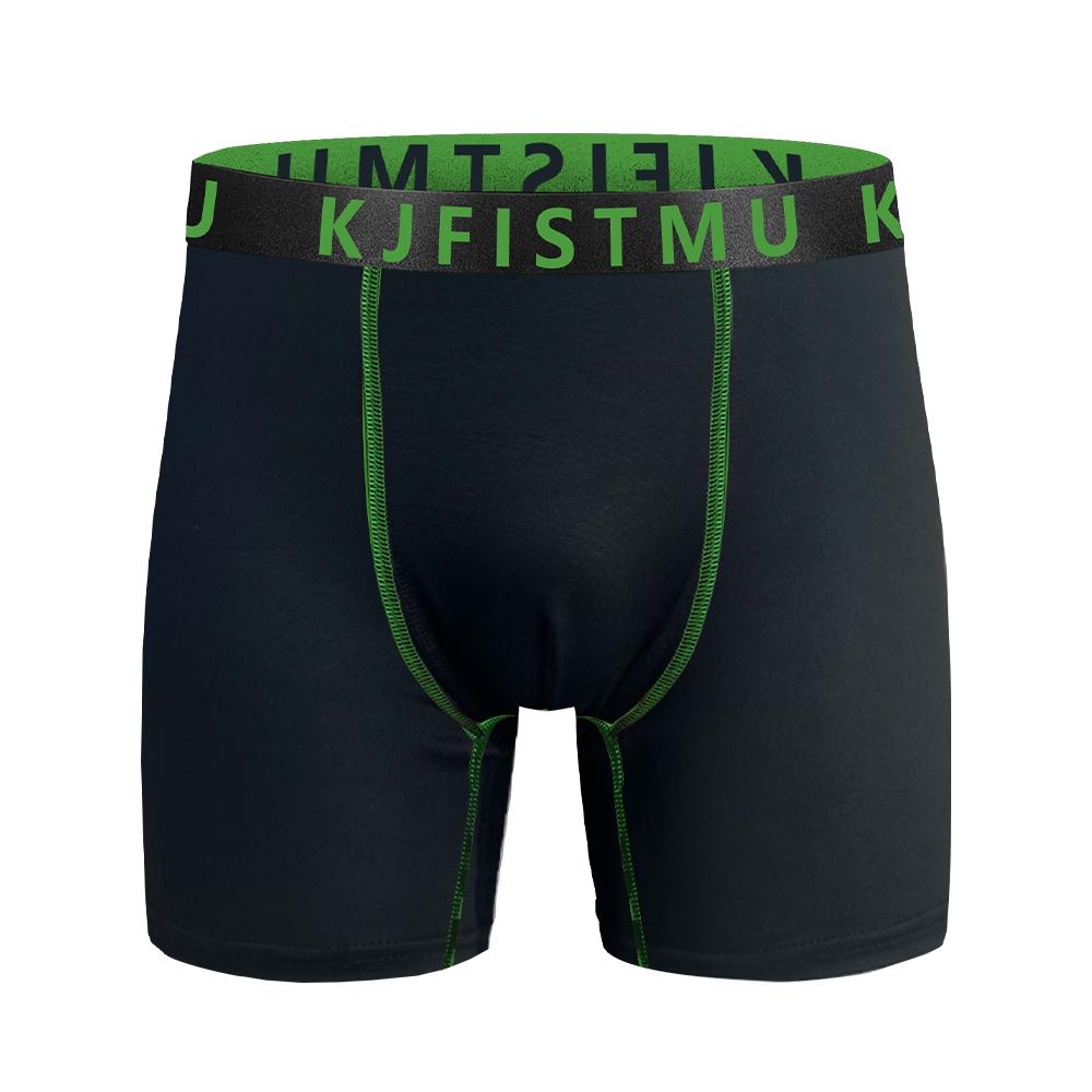 KJFISTMU 16-piece men's boxer briefs set, featuring bright geometric patterns, medium stretch, breathable and comfortable, solid colors, colorful striped waistband print, suitable for daily wear, boxer shorts, comfortable underwear, durable craftsmanship