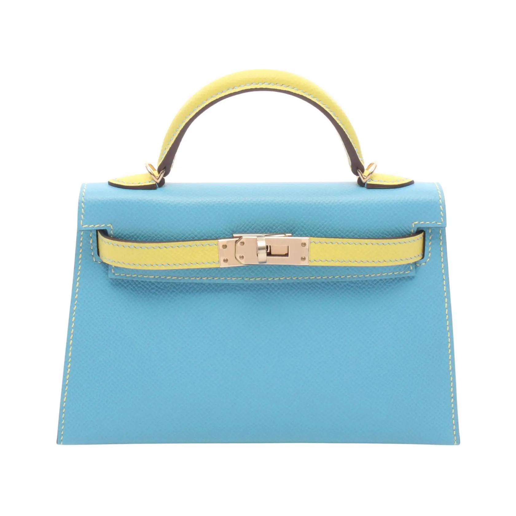 Pre-owned HERMÈS Calfskin Shoulder Bags Hermes Mini Kelly2 Epsom 2way bag