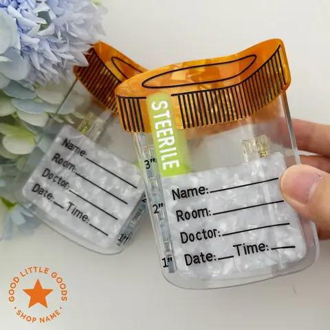 Specimen Cup Hair Clip* 1Pc – Funny Medical Gift for Women Girls Medical Professionals, Doctors Nurses, Science Lovers, Premium Hair Accessory Bold Unique Design, Premium Hair Accessory for Her, Bestie, BFF