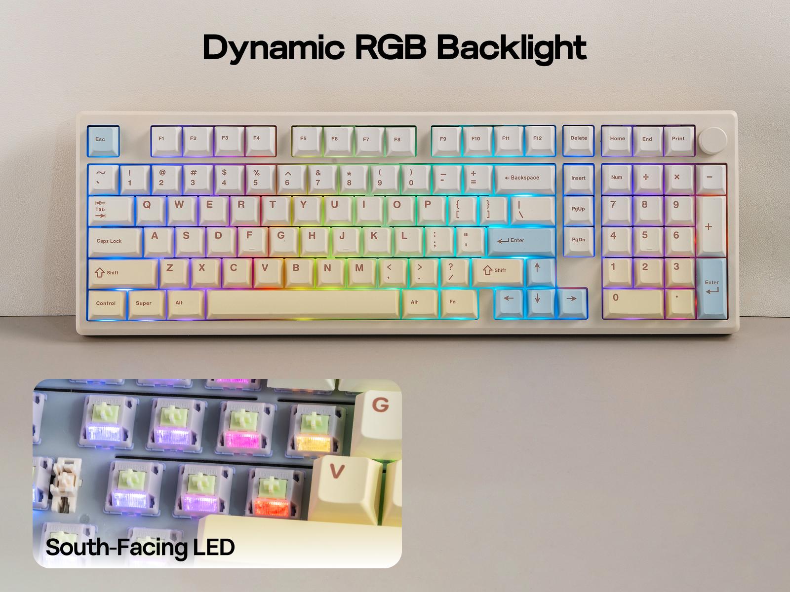 EPOMAKER Galaxy100 Lite Gasket Wireless Mechanical Gaming QMK/VIA Keyboard with Numpad 1800 Aluminum Tri-Mode USB-C/BT5.0/2.4Ghz South-facing RGB BacklitHot Swappable Custom keyboards for gaming creamy keyboard TikTokShopSpringGlowUp