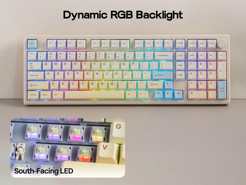 EPOMAKER Galaxy100 Lite Gasket Wireless Mechanical Gaming QMK/VIA Keyboard with Numpad 1800 Aluminum Tri-Mode USB-C/BT5.0/2.4Ghz South-facing RGB BacklitHot Swappable Custom keyboards for gaming creamy keyboard TikTokShopJumpstartSale