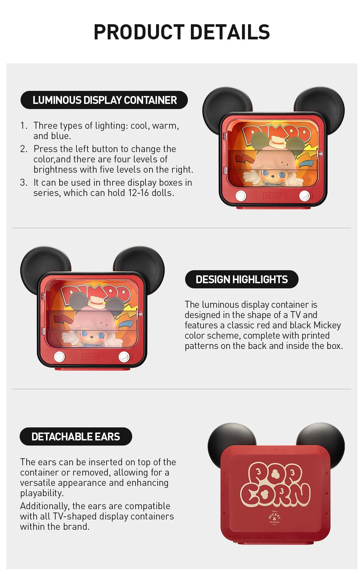 [Spanish]-DIMOO WORLD × DISNEY Series – Contenedor Iluminado en Forma de TV