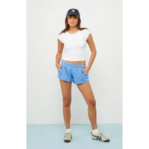 Pacsun Women's Blue Ultra Soft Fleece Core Mini Sweat Shorts
