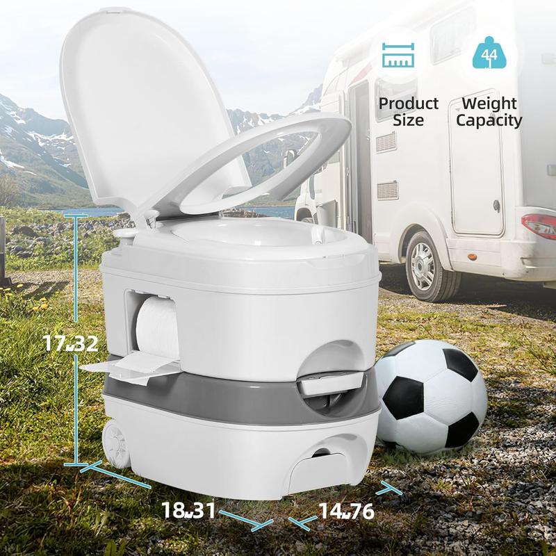YITAMOTOR 6.34 Gallon Portable RV Toilet Camping Porta Potty with Paper Collection Handle Pump Leak-Proof for RV Travel Boat Trips Outdoors
