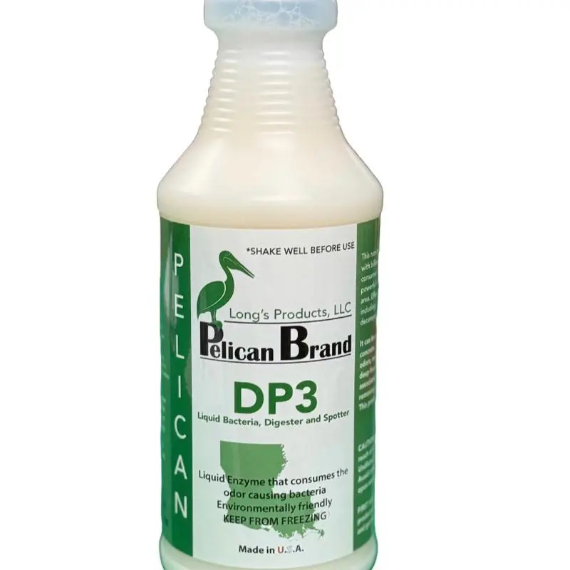 Pelican Brand DP3 Qt Liquid Enzyme Household Cleaner - Odor Eliminator, Bacteria Digester, Spot Stain Remover, Room Cleaner for Toilet Use, Bathroom Cleaner