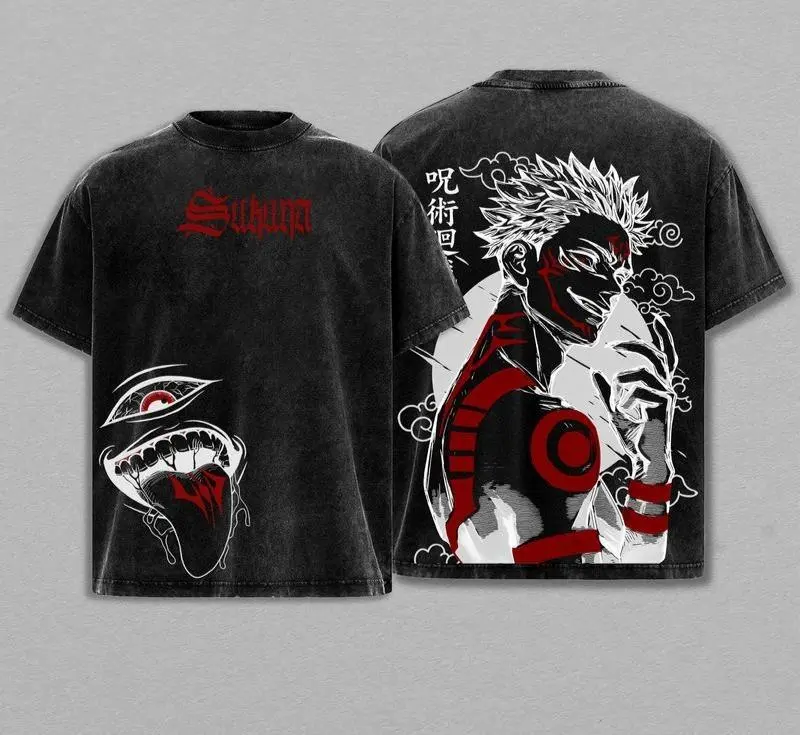 Sukuna Tee Washed – Jujutsu Kaisen Execution The Movie Culling Game Arc Vintage