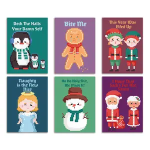 Arcade Video Game Christmas Cards, Set of 24