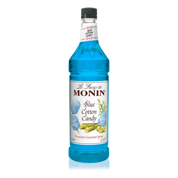 Monin Blue Cotton Candy Syrup - Bottle (1L)