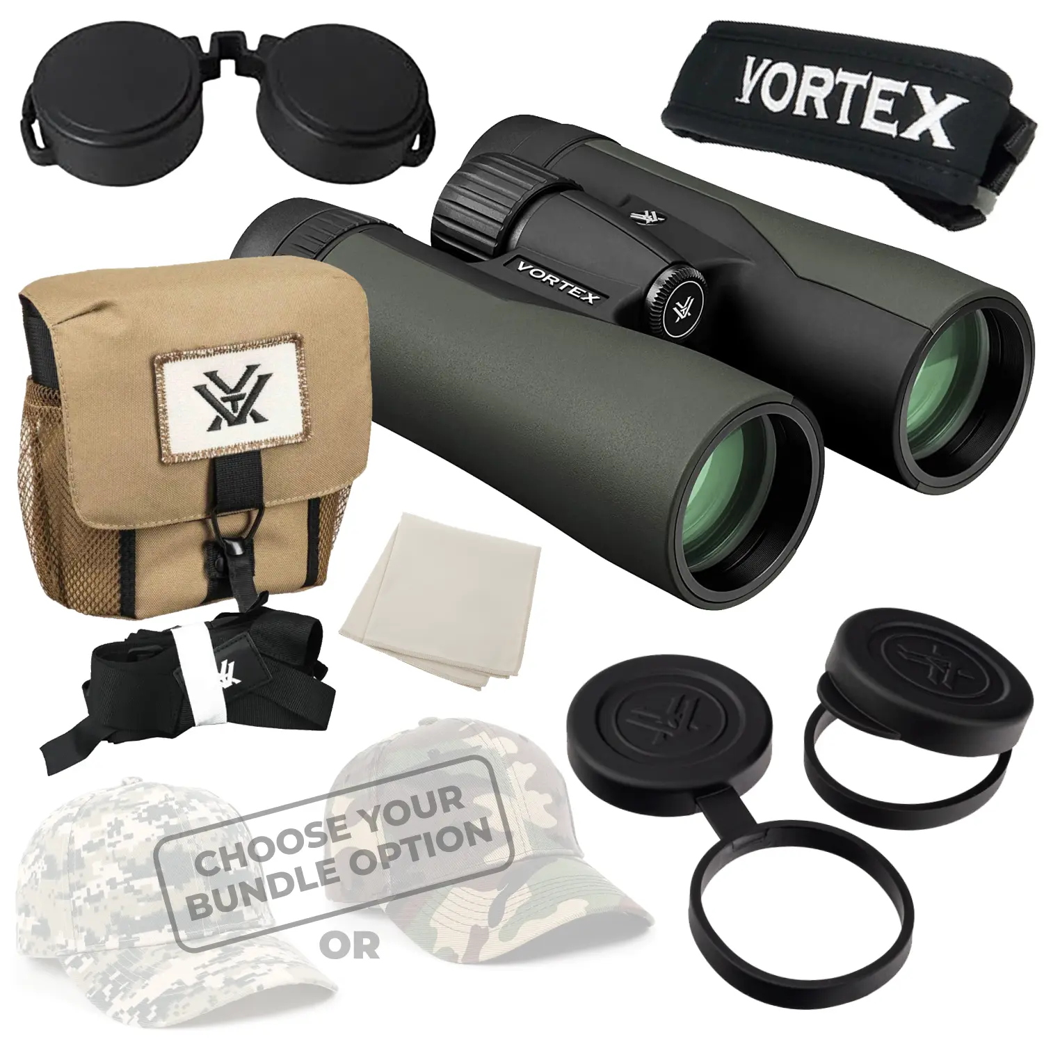 Vortex Optics Crossfire HD 10x50 Green Binocular (CF-4313) - High Definition, Sturdy Durable Telescopic, Multi-Coated Glasspak™ Gear for Outdoor Hunting, High Definition Binoculars, Multi-Coated Binoculars
