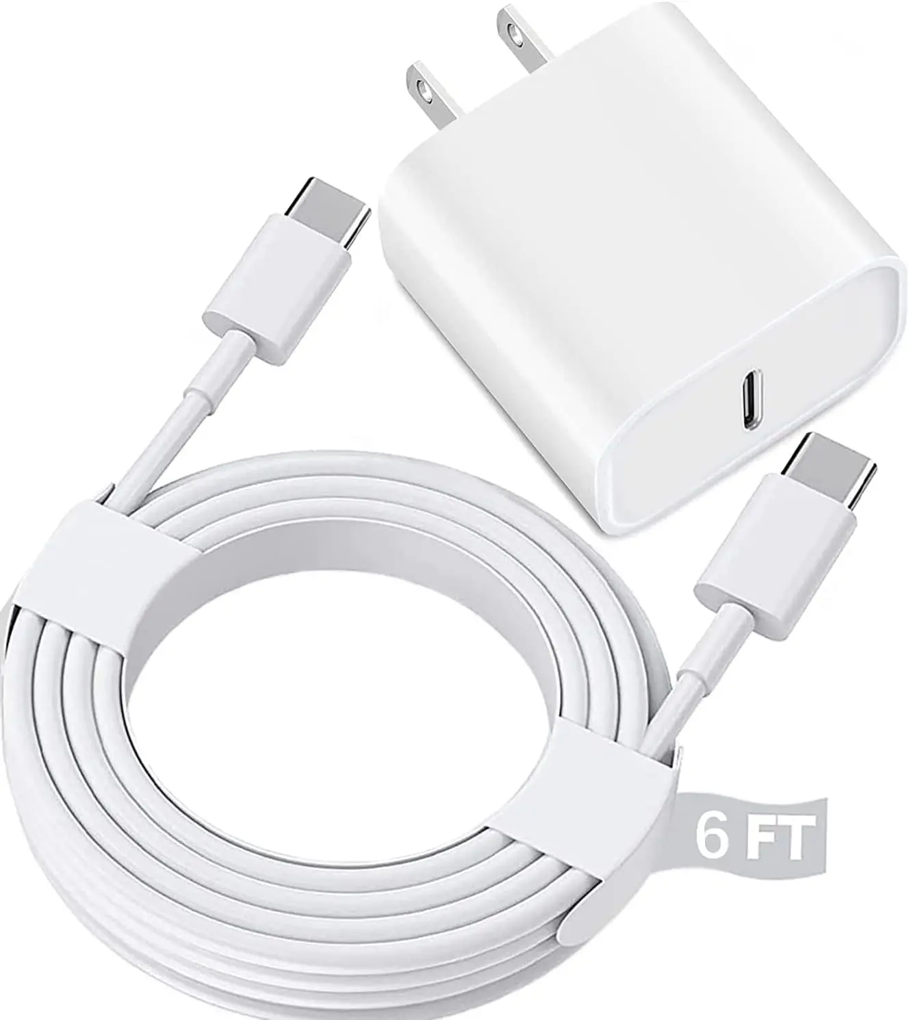JOZASHON iPhone 16 15 Charger Fast Charging White Type C Chargers Block iPhone 16 Chargers with 6FT Cable for iPhone 16/16 Plus/16 Pro/16 Pro Max/iPhone 15/15 Pro Max/iPad Pro/AirPods Smartphone and Cellphone