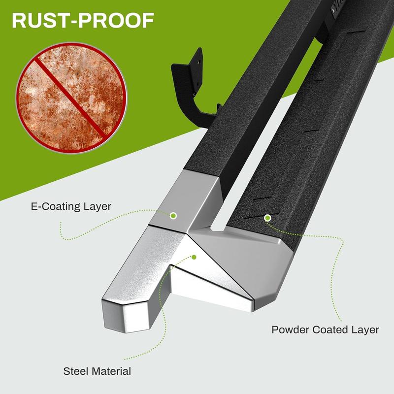 YITAMOTOR Drop Side Steps Compatible with 2009-2018 Dodge RAM 1500, 2019-2024 Ram 1500 Classic Quad Cab, Off-Road Running Boards, Black Powder Coated Nerf Bars rock  sliders