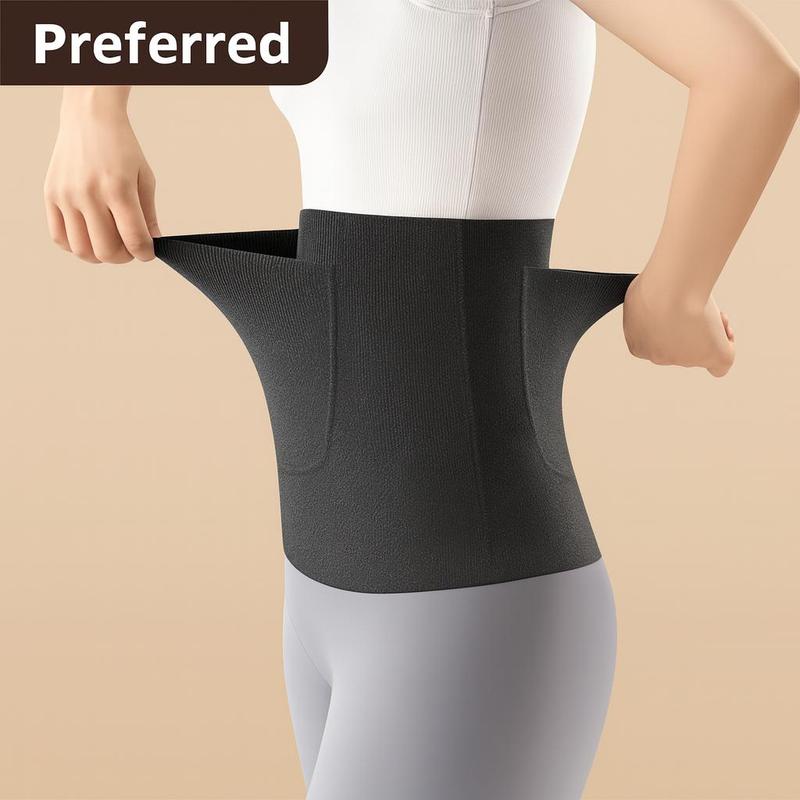German-style waist support belt with heating function to warm the stomach and relieve back pain; double pockets for women to keep warm and protect against cold.